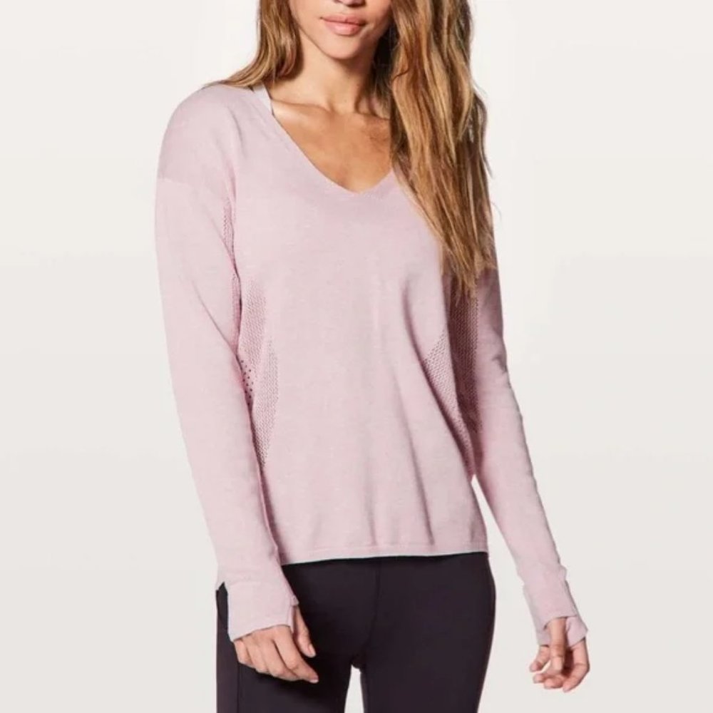 Lululemon Still Movement Sweater Heathered Petals Size 10-12